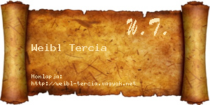 Weibl Tercia névjegykártya